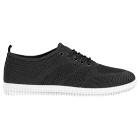SHELOVET Adidași ajurati legați negru SHELOVET Adidași ajurati legați negru