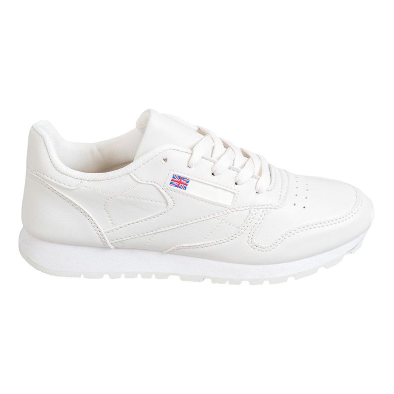 SHELOVET Pantofi legați în piele ecologică alb