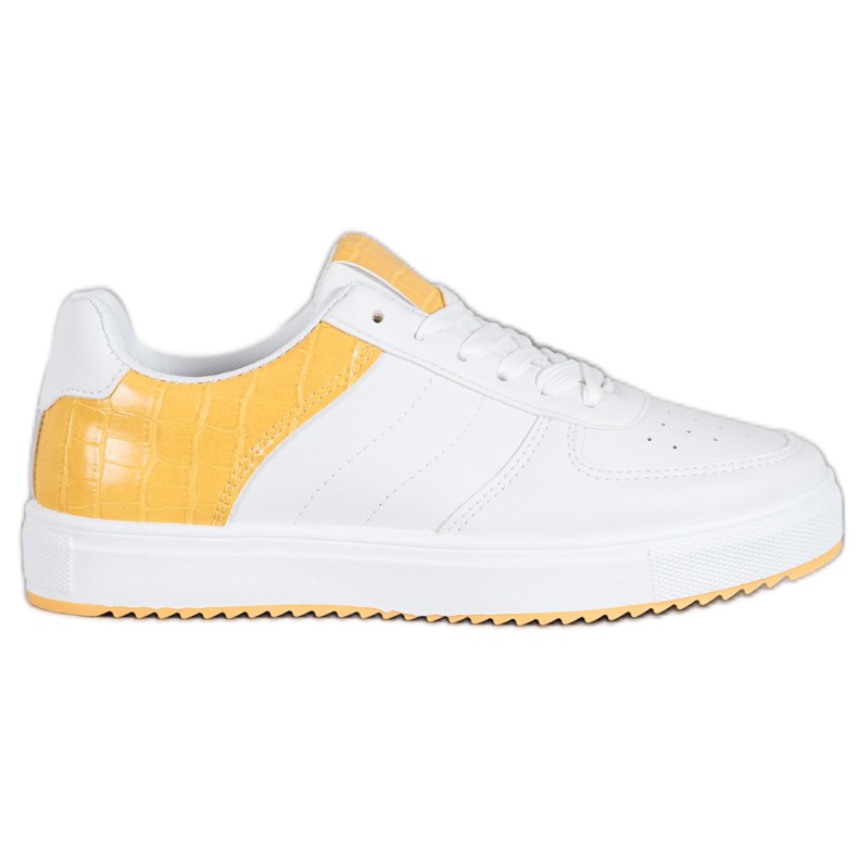 SHELOVET Încălțăminte elegantă pe platformă alb