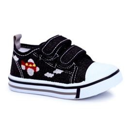 Le Scarpe Adidași copii Nimalo negri cu velcro negru Le Scarpe Adidași copii Nimalo negri cu velcro negru