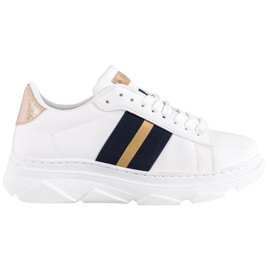 Weide Adidași pe platformă alb negru galben
