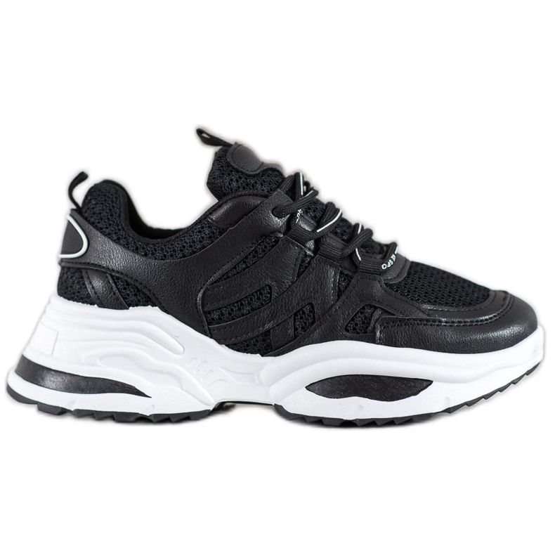 SHELOVET Adidași negri confortabili negru