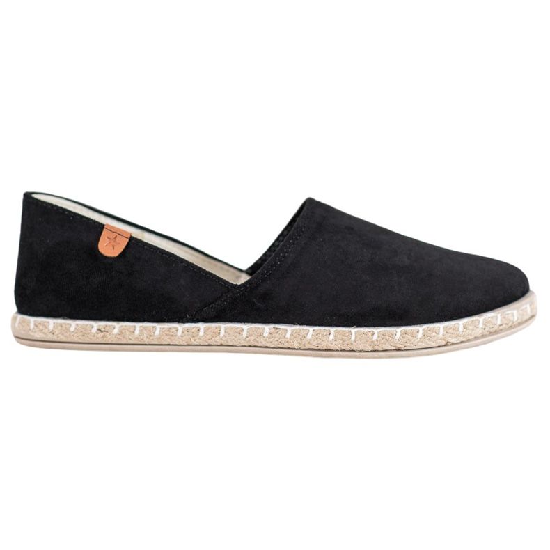 SHELOVET Espadrile negre slip-on negru