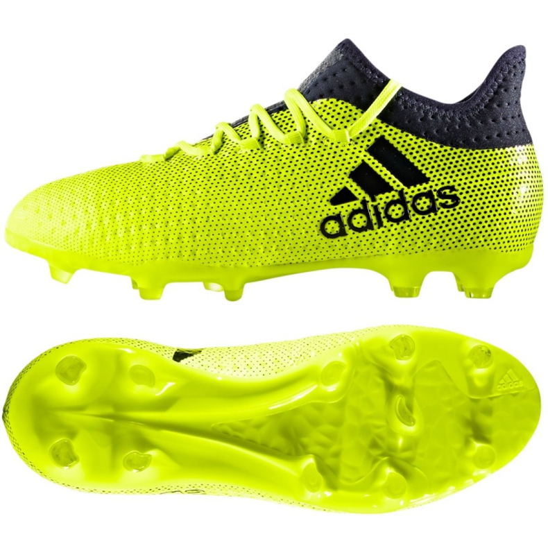 Ghete de fotbal Adidas X 17.1 Jr S82297 multicolor verde Ghete de fotbal Adidas X 17.1 Jr S82297 multicolor verde