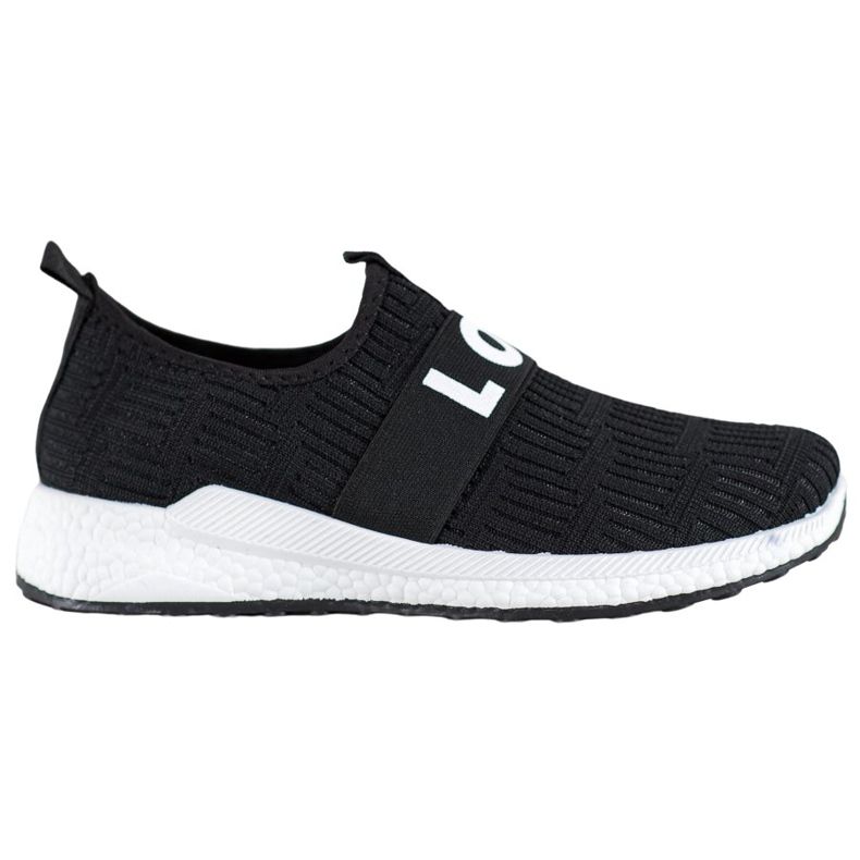 SHELOVET Pantofi Slip-On Love negru