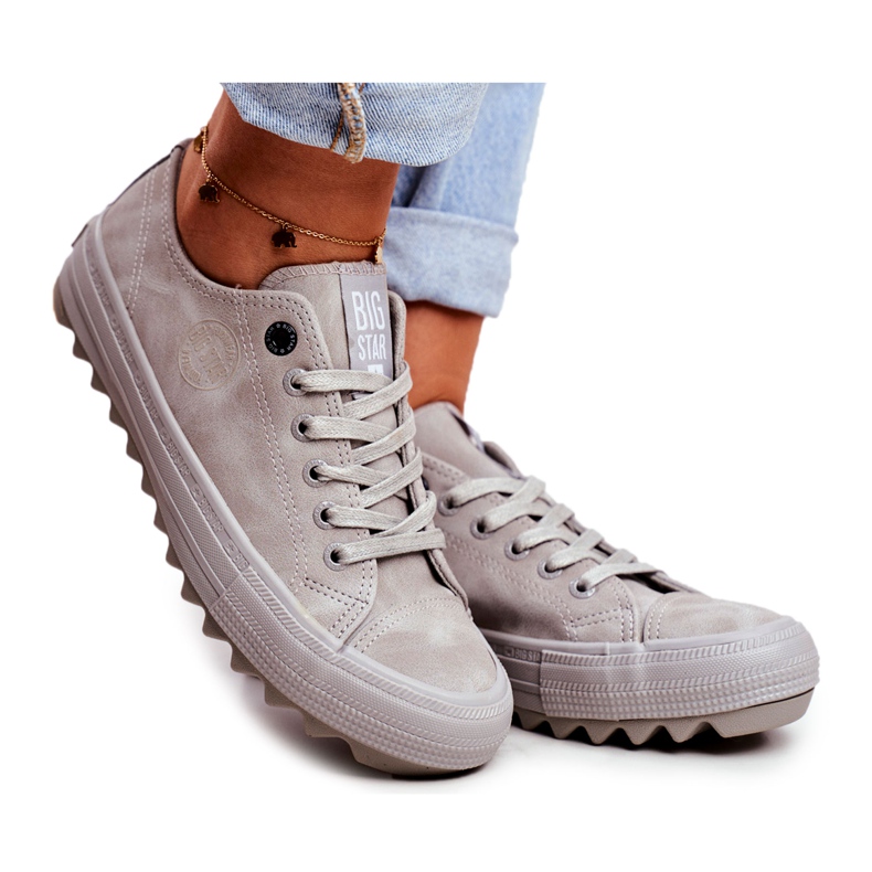 Adidași pentru femei Big Star Grey GG274075 gri