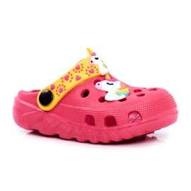 PB2 Papuci pentru copii Foam Crocs Pink Unicorn Lily roz galben PB2 Papuci pentru copii Foam Crocs Pink Unicorn Lily roz galben