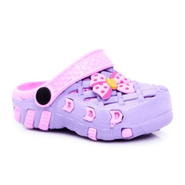NEWS Papuci pentru copii Foam Crocs Violet Bow Susan NEWS Papuci pentru copii Foam Crocs Violet Bow Susan