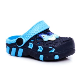 Papuci pentru copii Foam Crocs Black Seahorse Casper negru albastru Papuci pentru copii Foam Crocs Black Seahorse Casper negru albastru