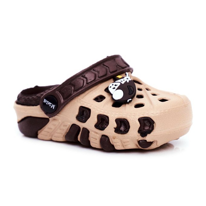 Spumă maro pentru copii Crocs Brown Plane Donald