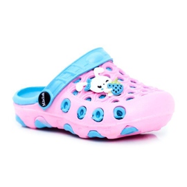 Papuci pentru copii Foam Crocs Pink Rabbit Zoë roz