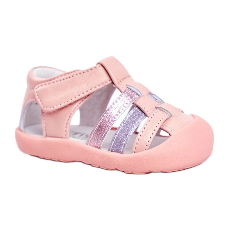 Apawwa Sandale pentru copii cu Velcro Glitter Pink Ontario roz gri