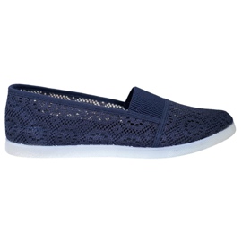 SHELOVET Slipons de culoare albastru-maro deschis albastru marin SHELOVET Slipons de culoare albastru-maro deschis albastru marin