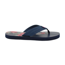 American Club Flip-flops-uri pentru femei americane JP04 roșu bleumarin