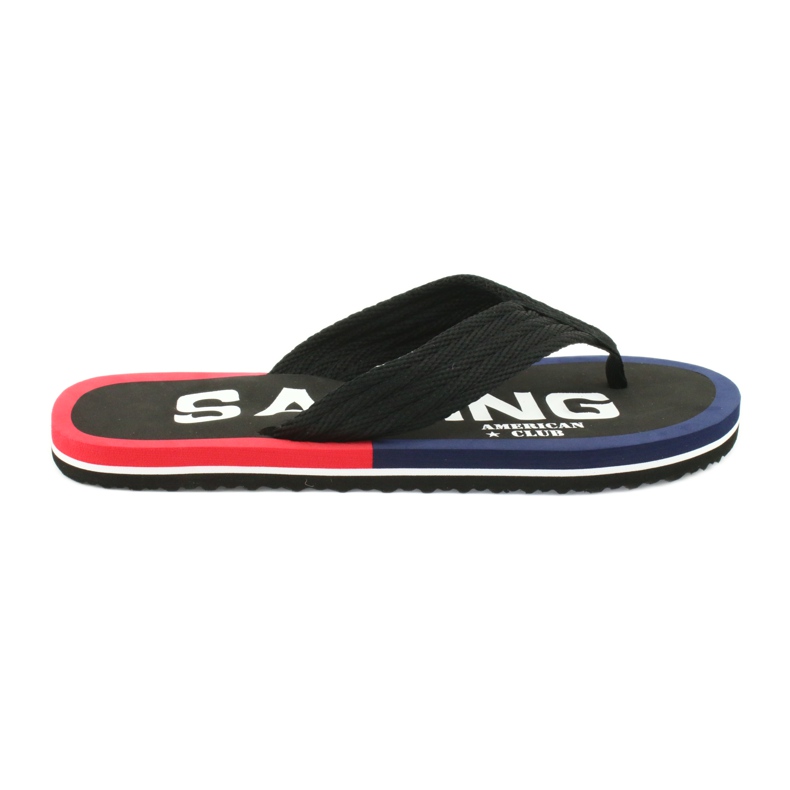 American Club Flip-flops american JP02 pentru bărbați alb negru roșu albastru marin