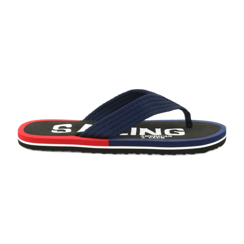 American Club Flip-flops american JP02 pentru bărbați alb negru roșu albastru marin