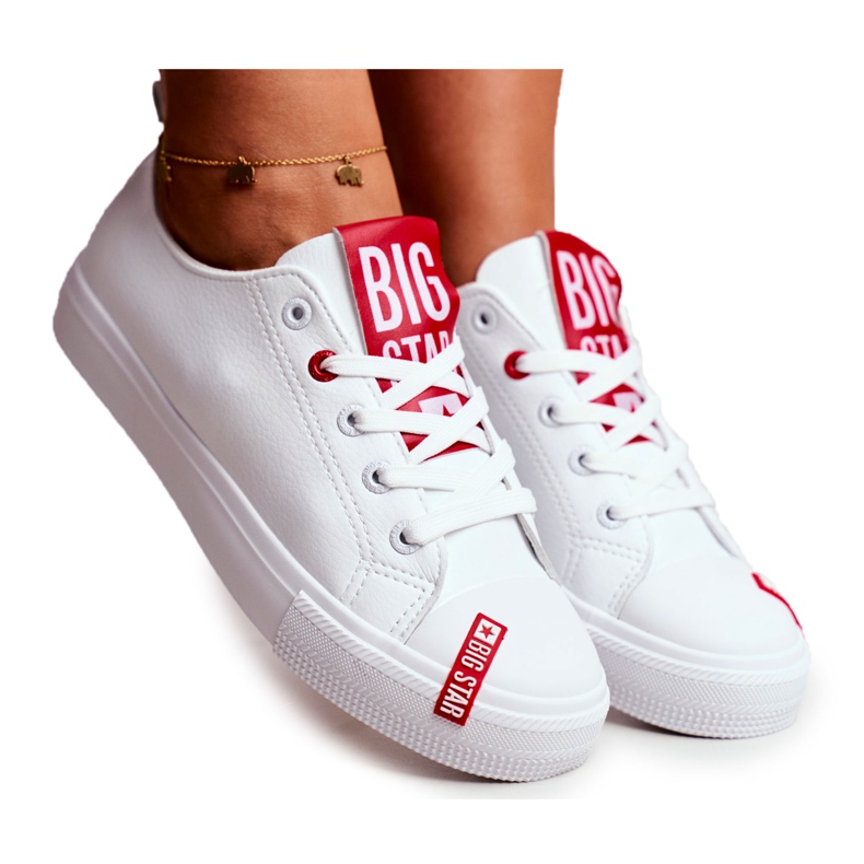 Adidași pentru femei Big Star White EE274302 alb