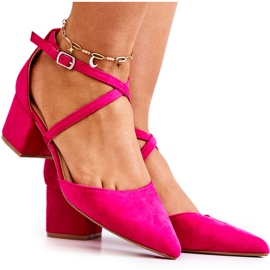 PS1 Pompă de damă pe toc în Spitz Fuchsia Cosmo roz