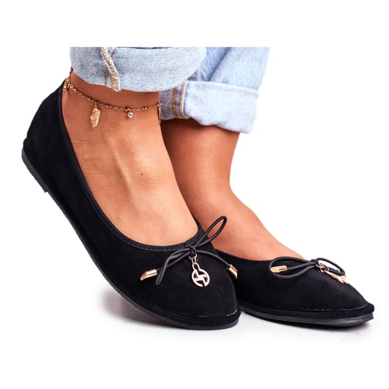 Balerini de damă Lu Boo Suede Black Layla negru Balerini de damă Lu Boo Suede Black Layla negru