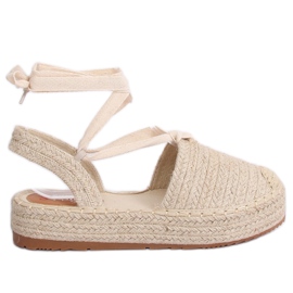 Sandale espadrile bej pentru femei TU139P Bej Sandale espadrile bej pentru femei TU139P Bej