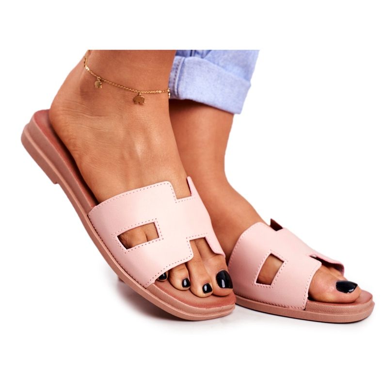 BUGO Papuci de damă Pink Geometric Classic Theodora roz