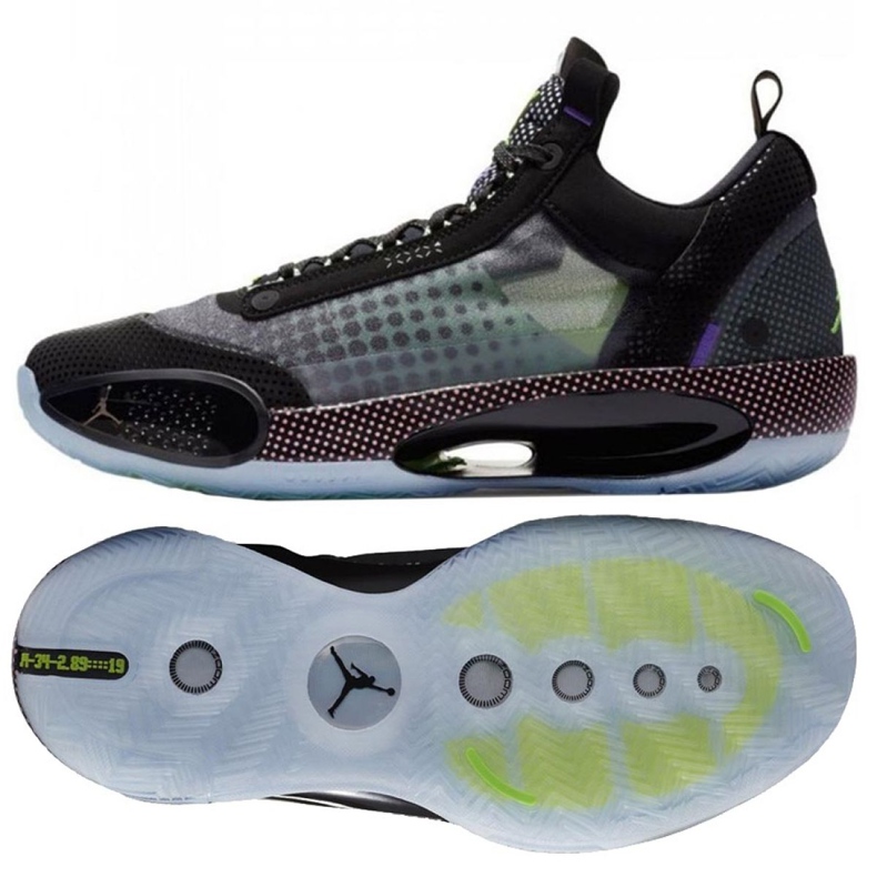 Nike Air Jordan Xxxiv Low Black Vapor Green M CZ7750-003 multicolor negru
