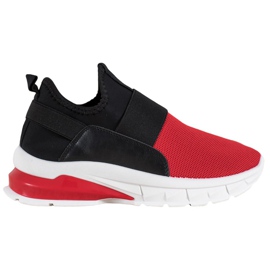 SHELOVET Adidași sportivi negru roșu SHELOVET Adidași sportivi negru roșu