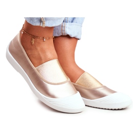 LU BOO Adidași Slip On Slip-on Adidași aurii Justy de aur