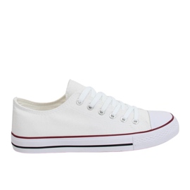 Adidași clasici albi pentru femei JD05P ALB / ROȘU