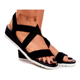 PS1 Sandale pentru femeie cu pantaloni negri pantofi cu toc negru PS1 Sandale pentru femeie cu pantaloni negri pantofi cu toc negru