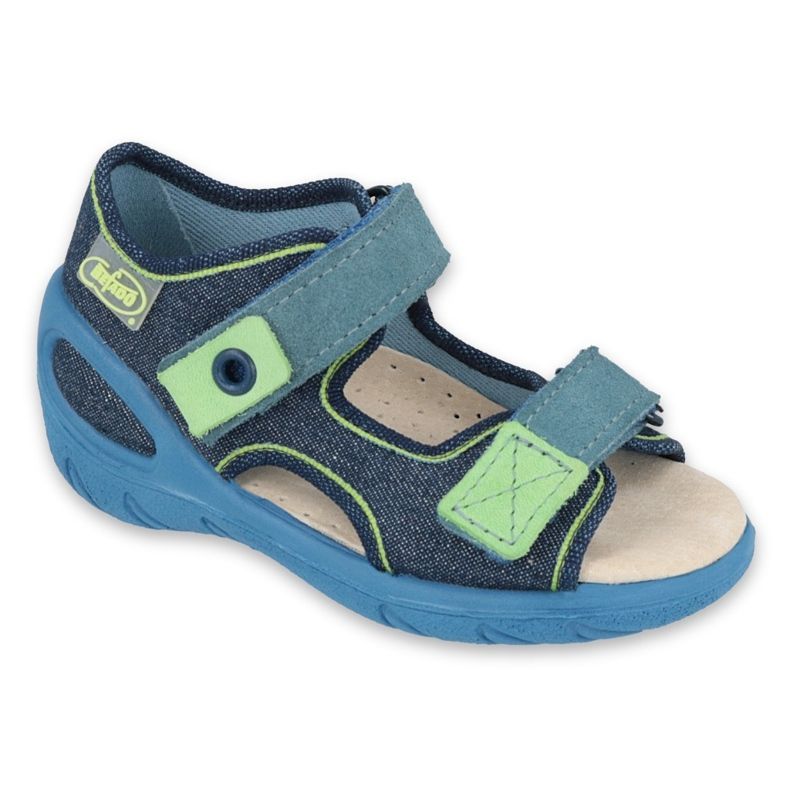 Pantofi pentru copii Befado pu 065P142 albastru marin verde