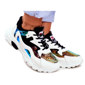 Încălțăminte sport pentru femei Lu Boo Black Dazzle Me negru multicolor Încălțăminte sport pentru femei Lu Boo Black Dazzle Me negru multicolor