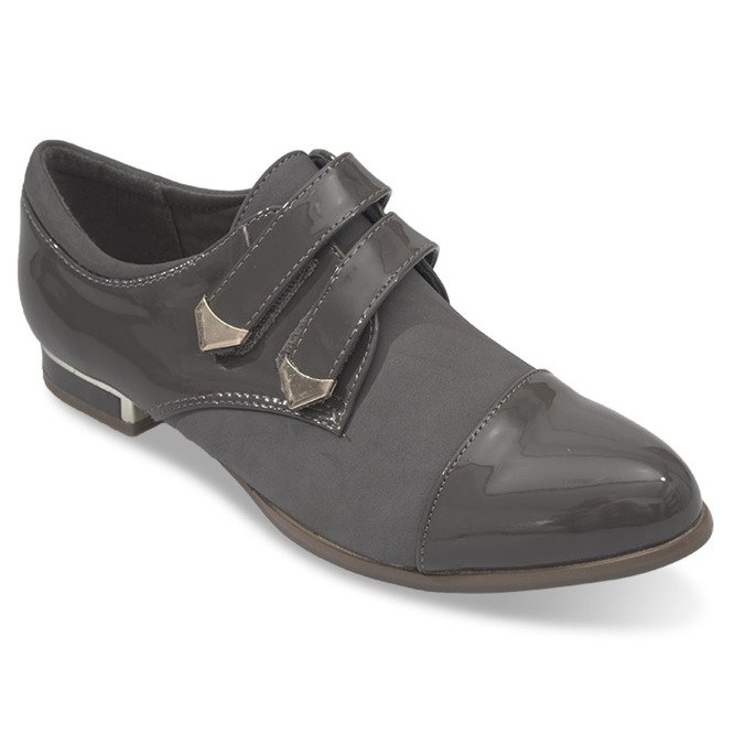 Brogues Jazzówki Cu Velcro 1809 Gri