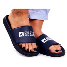 Papuci de damă Big Star Classic Blue Navy GG274043 albastru marin