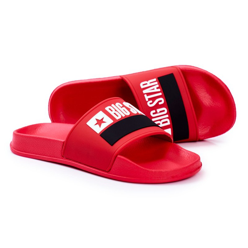 Papuci pentru bărbați Big Star Classic Red GG174939 alb negru roșu