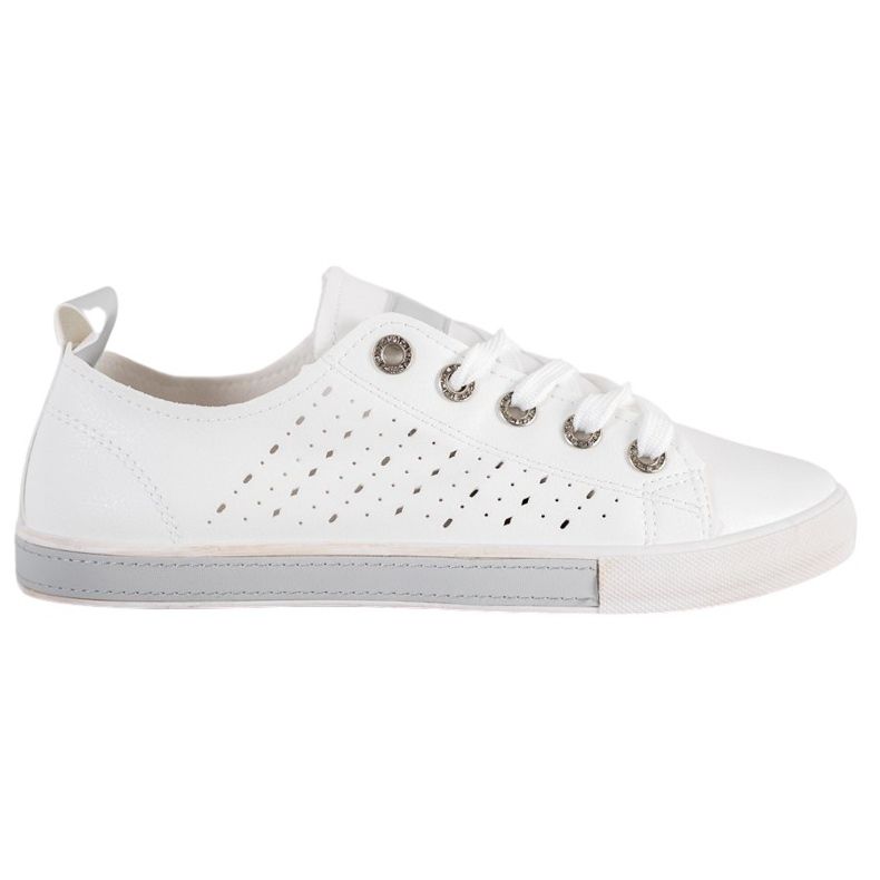 Bella Paris Adidași cu model ajurat alb