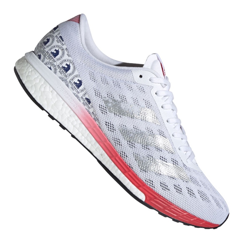 Pantofi de alergare adidas Adizero Boston 9 M FX8499 alb roșu gri
