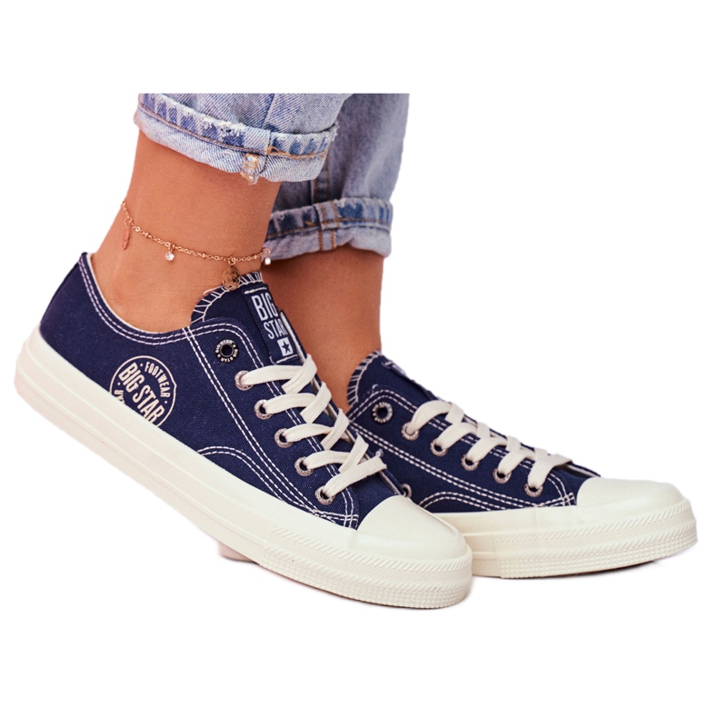Adidași pentru femei Big Star Navy Blue FF274125 albastru marin multicolor