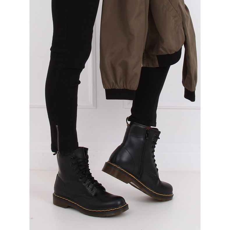 Cizme negre dantelate cizme negre NC1019 Negru