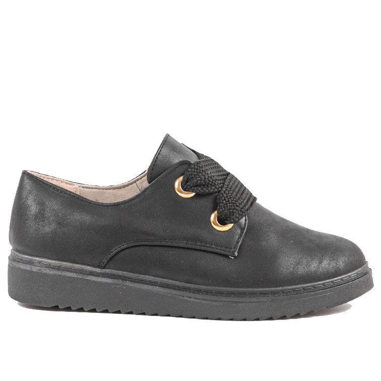 Adidași negri pe pană H-18 negru