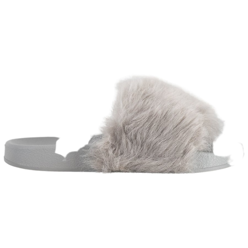 SHELOVET Papuci din cauciuc cu blană gri
