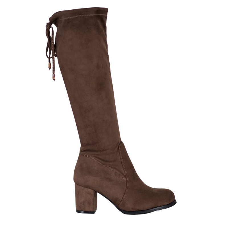 J. Star Ghete clasice din piele intoarsa maro