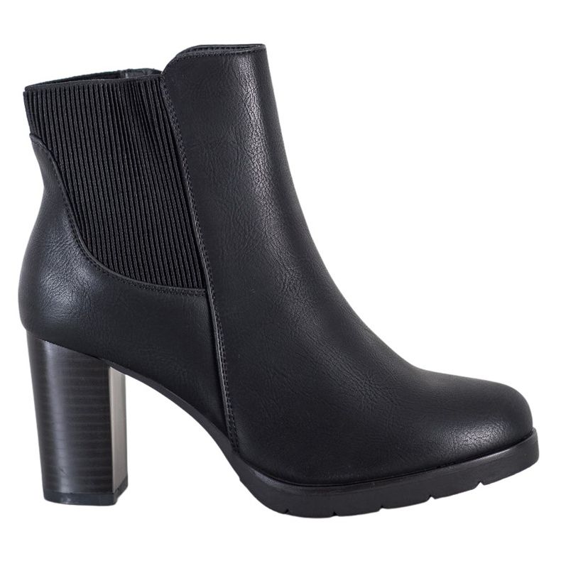 J. Star Cizme elegante cu toc negru