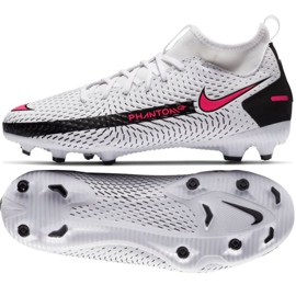 Pantofi de fotbal Nike Phantom Gt Academy Df FG / MG Jr CW6694-160 alb multicolor