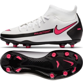 Pantofi de fotbal Nike Jr Phantom Gt Club Df FG / MG Jr CW6727-160 alb multicolor