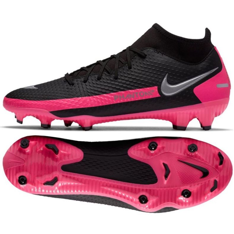Pantofi de fotbal Nike Phantom Gt Academy Df FG / MG M CW6667-006 multicolor negru Pantofi de fotbal Nike Phantom Gt Academy Df FG / MG M CW6667-006 multicolor negru