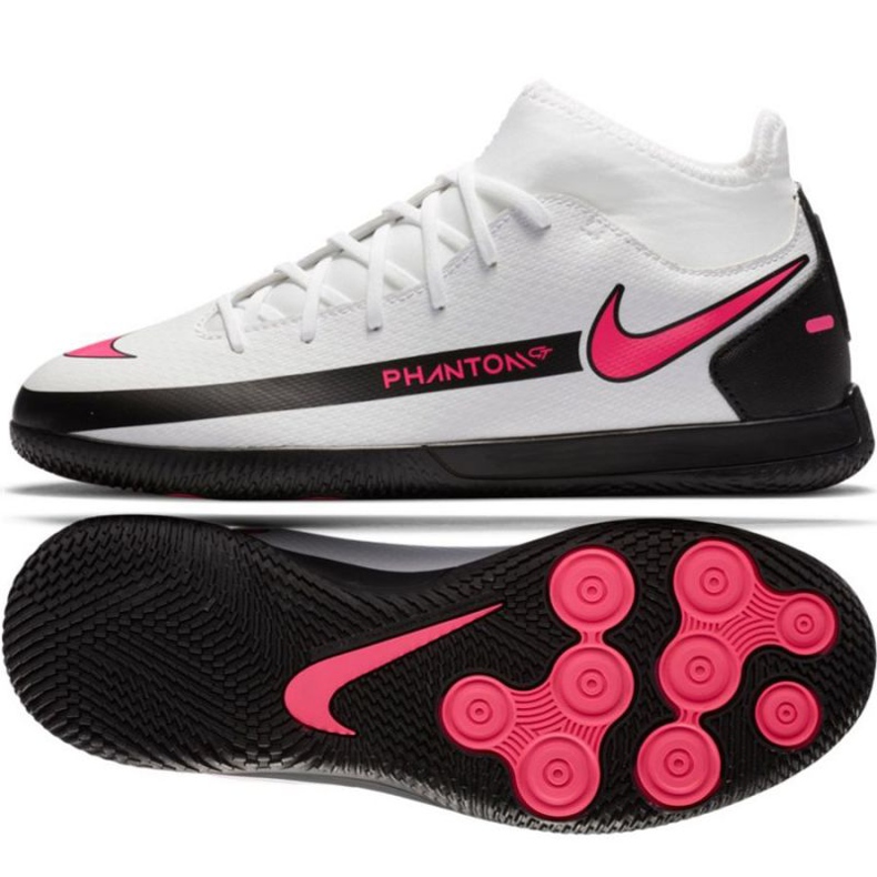 Pantofi de fotbal Nike Phantom Gt Club Df Ic Jr CW6728-160 multicolor alb Pantofi de fotbal Nike Phantom Gt Club Df Ic Jr CW6728-160 multicolor alb