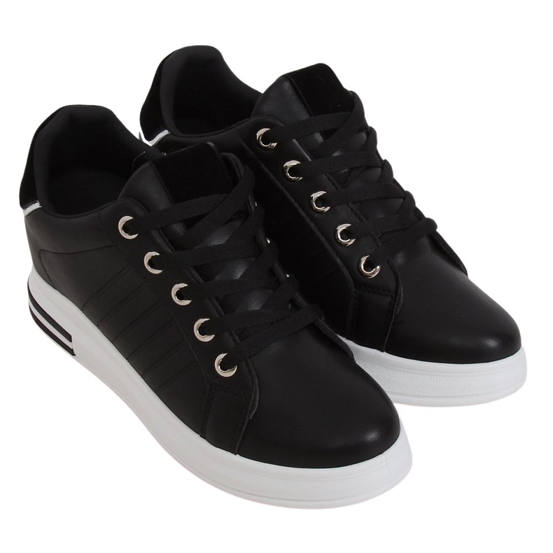 Adidași negri R78 negri pe o pană ascunsă negru Adidași negri R78 negri pe o pană ascunsă negru