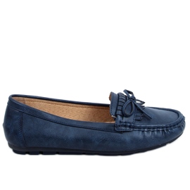 Mocasini de damă albastru marină 9F182 Navy