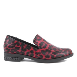 Pantofi de damă roșii C18-6527 negru roșu